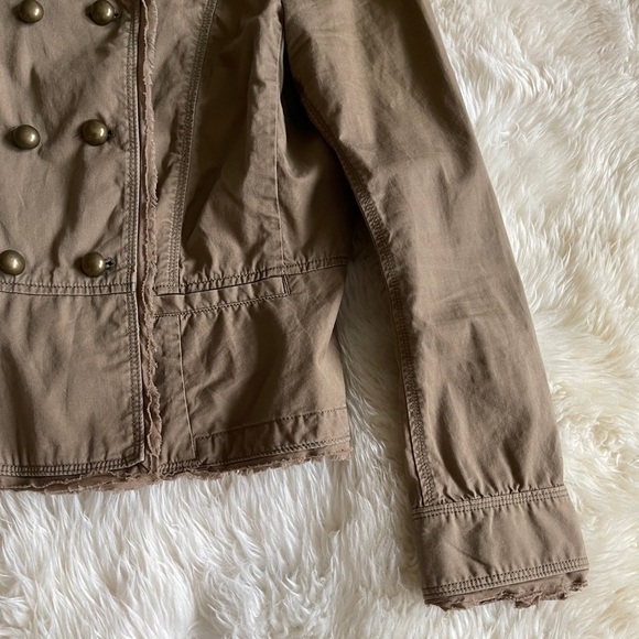 Ann Taylor LOFT Utility Jacket Frayed Hem 8P - Picture 3 of 9